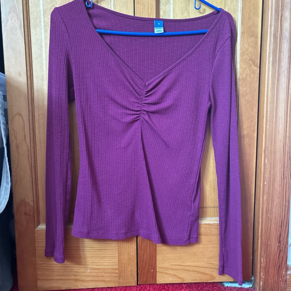 purple long sleeve top